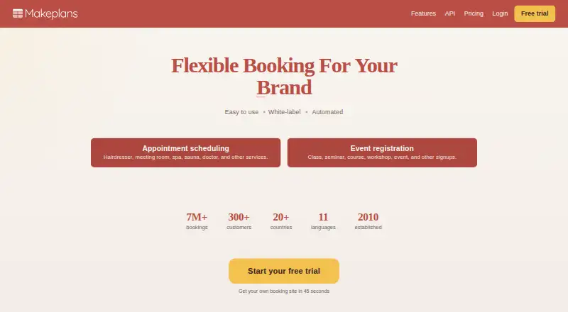 Makeplans's own site
