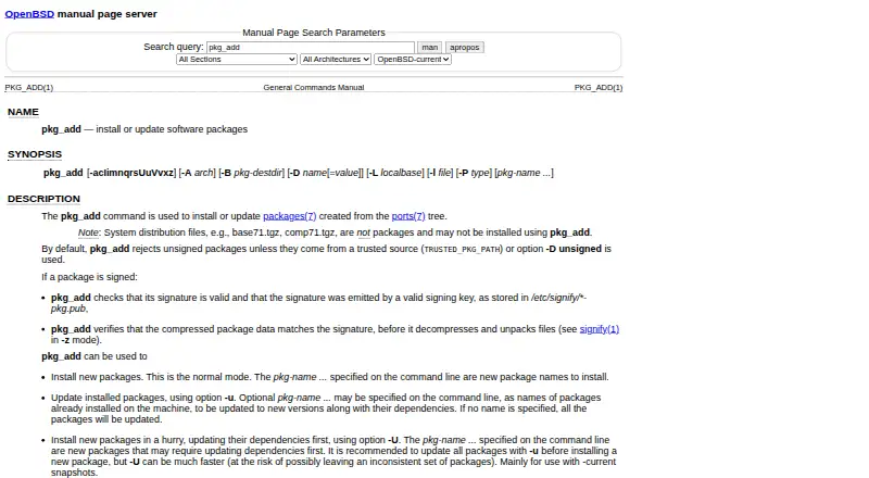 pkg_add's own site