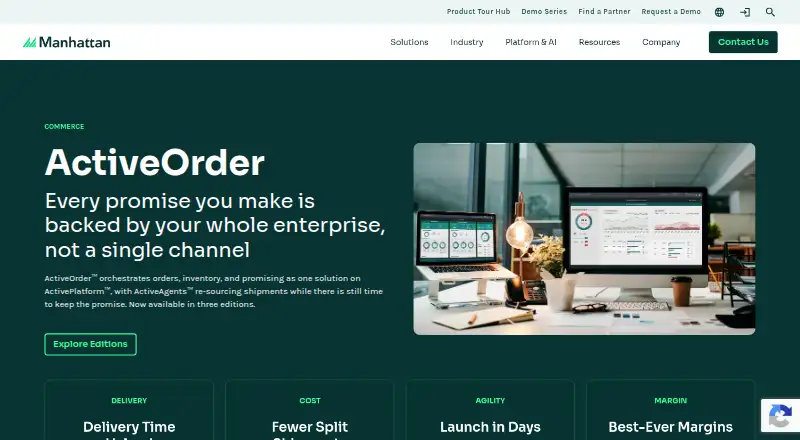 Manhattan Active Order Management's own site