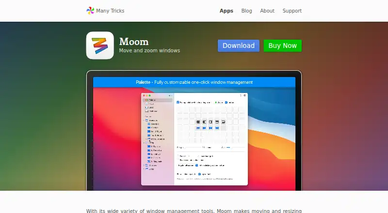 Moom's own site