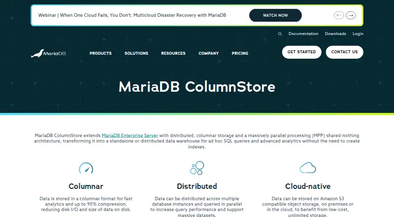 MariaDB ColumnStore's own site