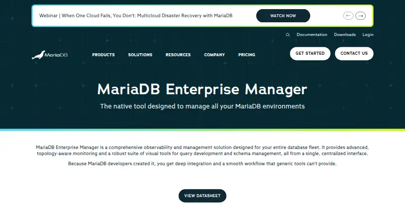 MariaDB Enterprise Manager's own site