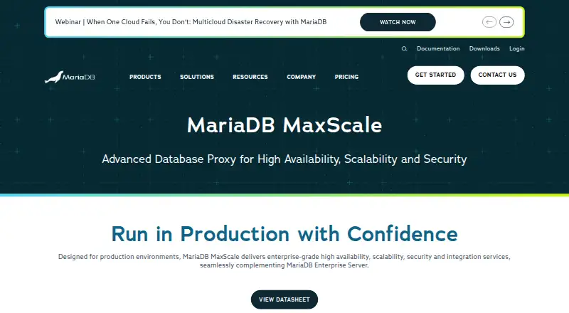 MariaDB MaxScale's own site