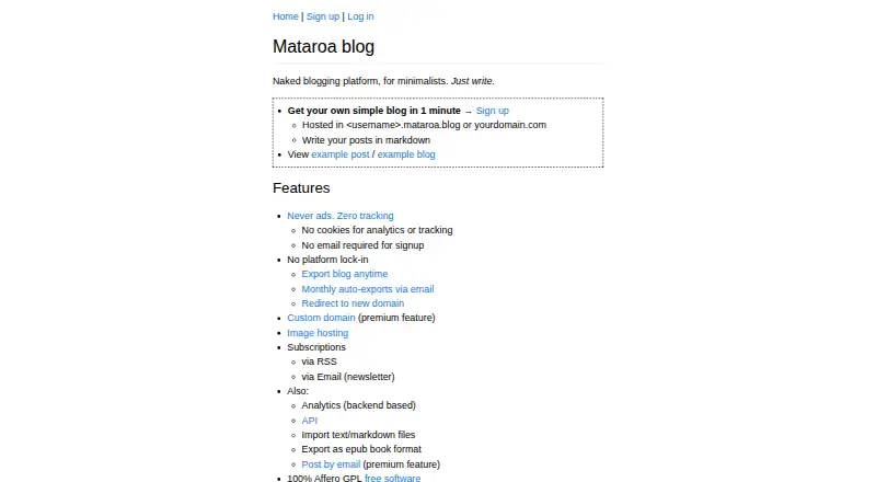 Mataroa's own site