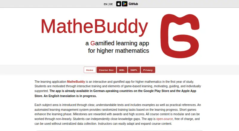 MatheBuddy's own site