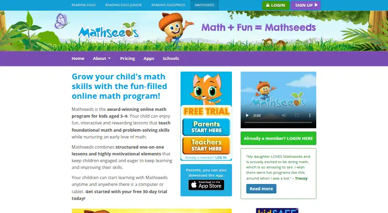 Mathseeds's own site