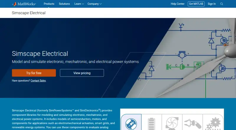 Simscape Electrical's own site