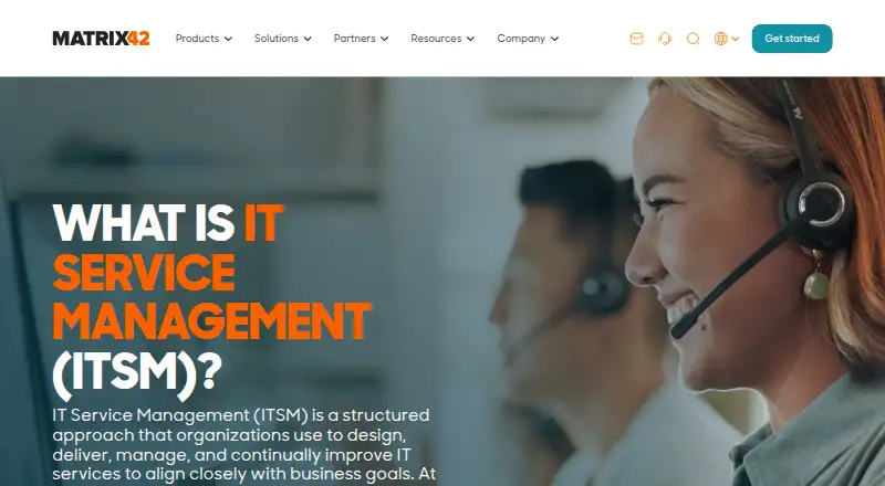 Matrix42 IT Service Management's own site
