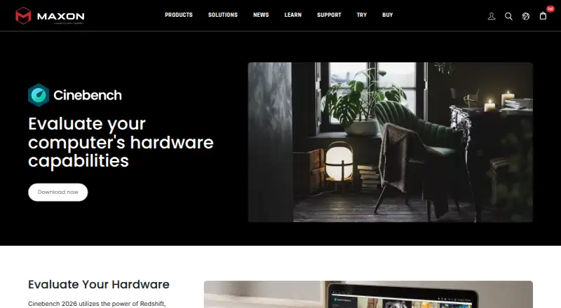 Cinebench's own site