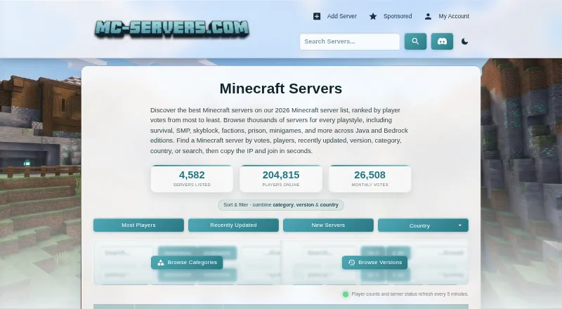 MC Servers's own site