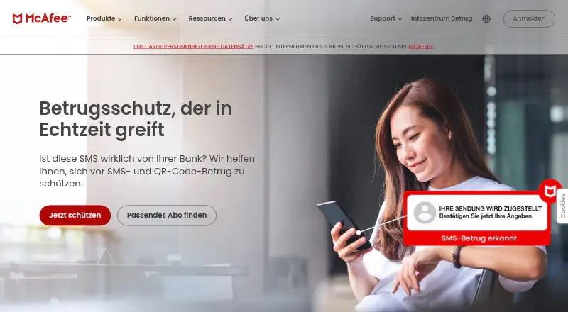 McAfee+ Premium's own site