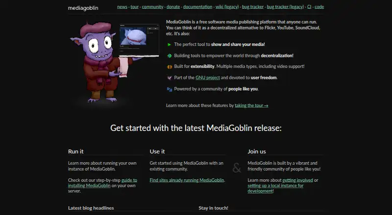 GNU MediaGoblin's own site