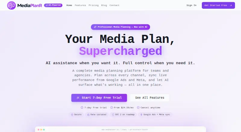 MediaPlanR's own site