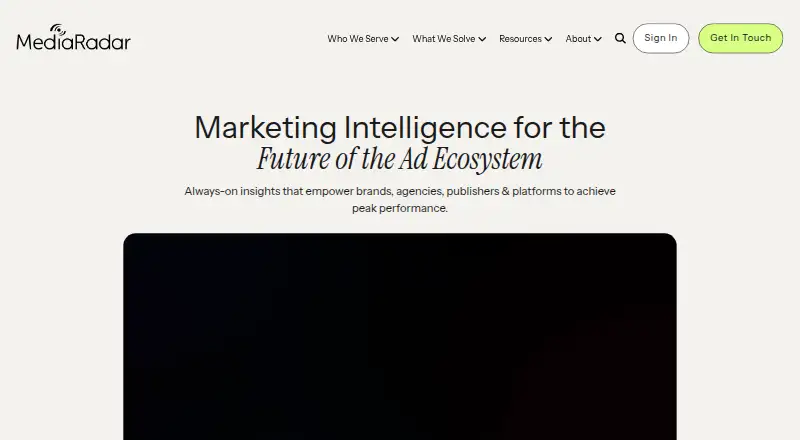 MediaRadar's own site