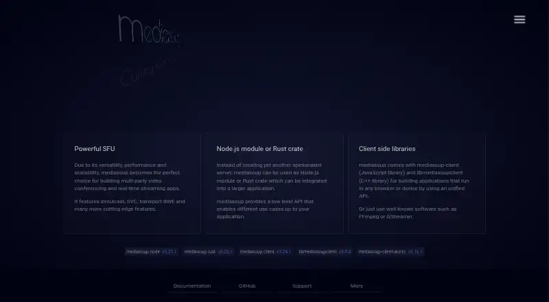 mediasoup's own site
