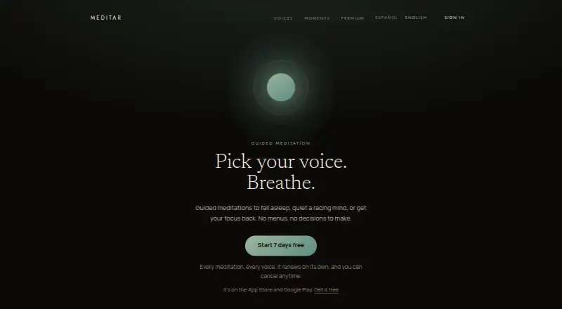 Meditar's own site