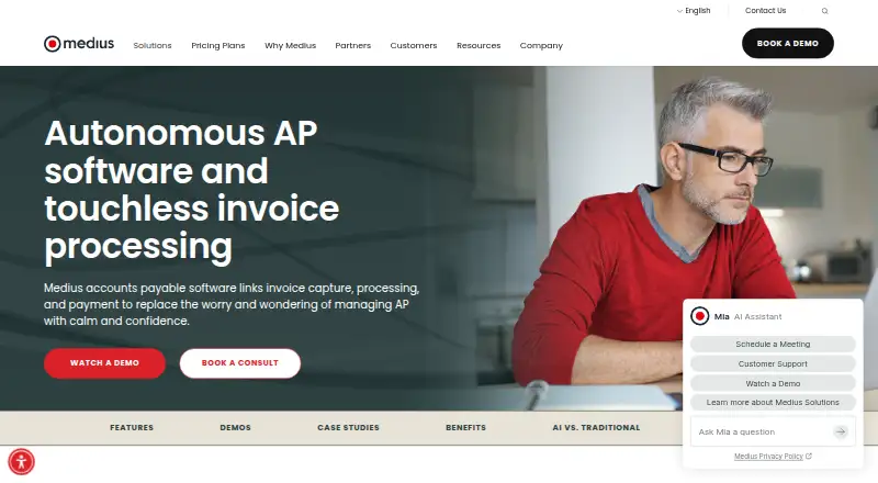 Medius AP Automation's own site