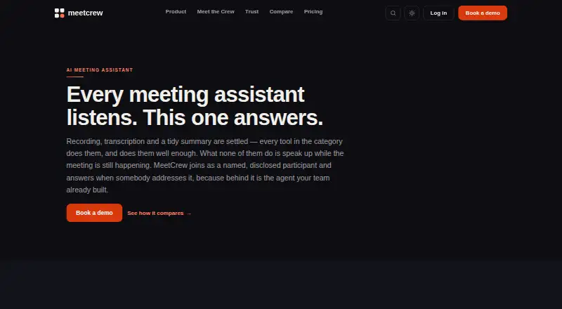 MeetCrew's own site