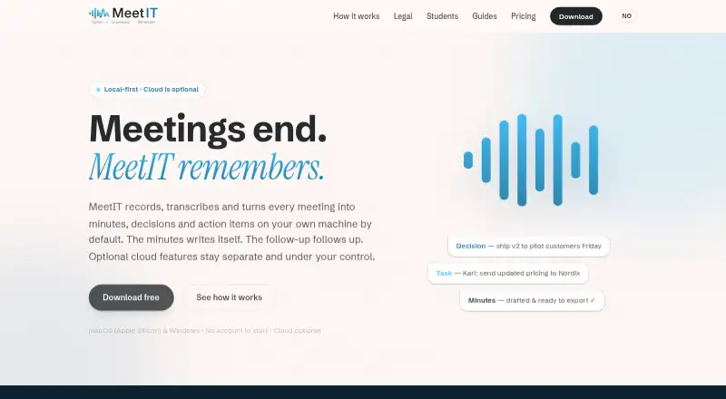 MeetIT's own site