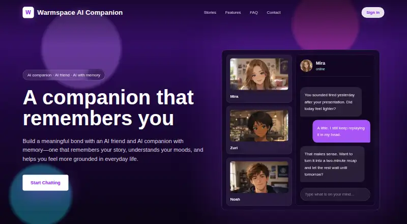 Warmspace's own site
