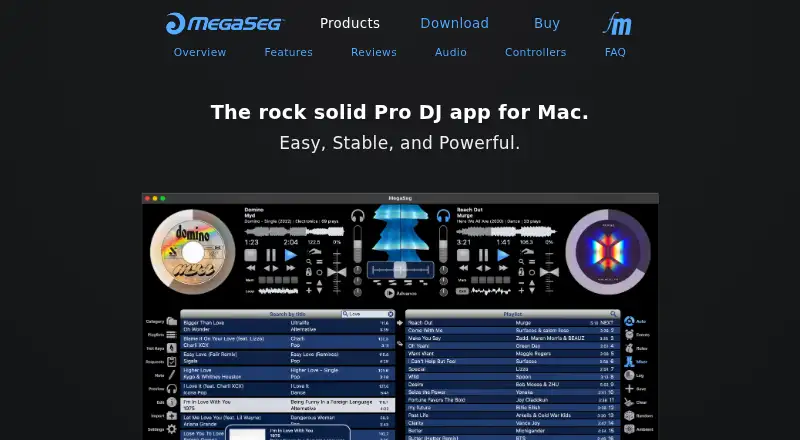 MegaSeg Pro's own site