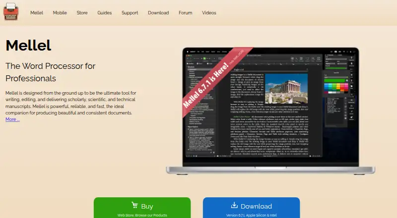 Mellel's own site