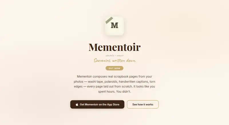 Mementoir's own site