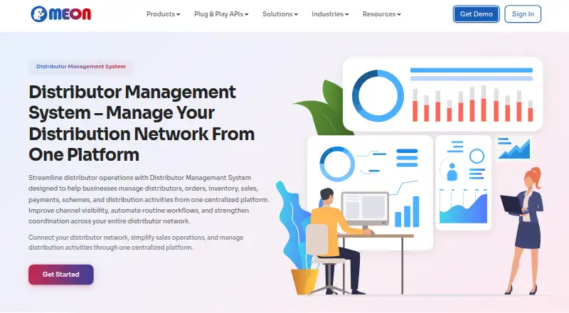 Meon Distributor Management System's own site