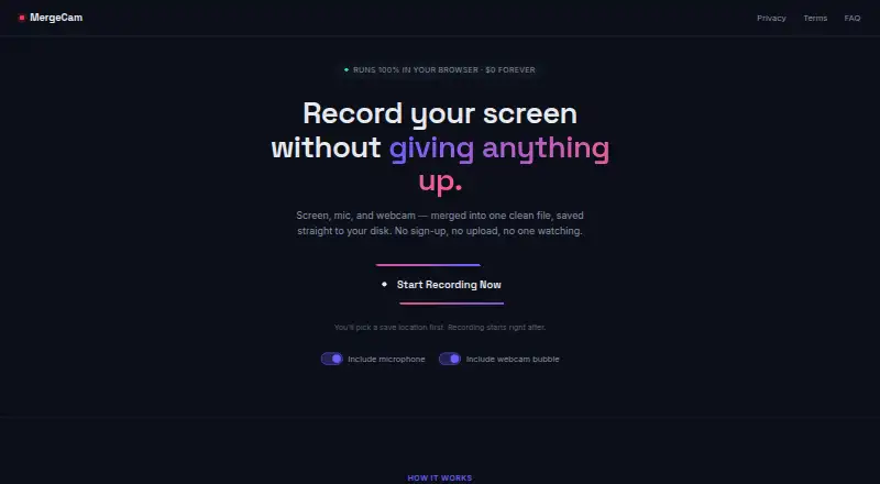 MergeCam's own site