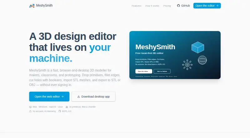 MeshySmith's own site