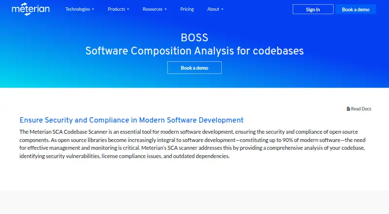 Meterian BOSS's own site