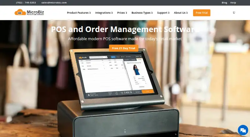 MicroBiz POS's own site