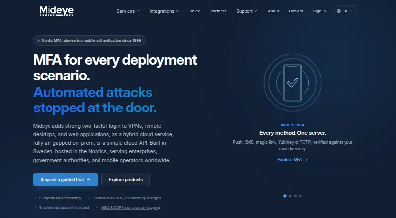 Mideye Server's own site