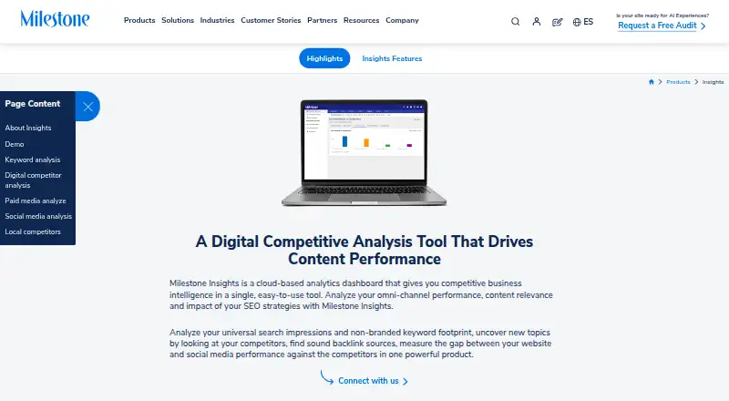 Milestone Insights's own site