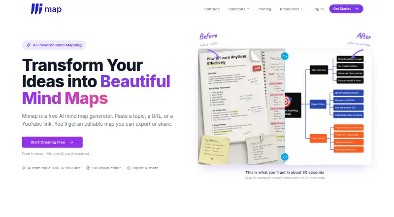 Mimap's own site