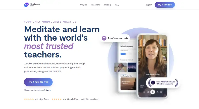Mindfulness.com's own site