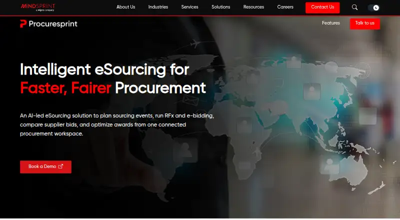 Procuresprint eSourcing's own site