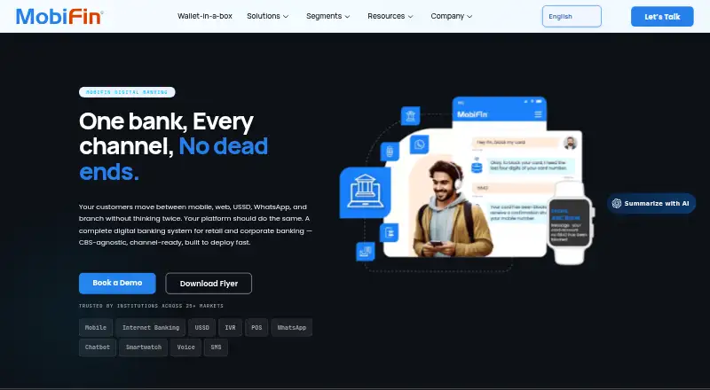 MobiFin Digital Banking Platform's own site