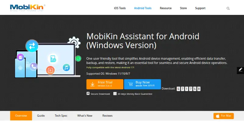 MobiKin Assistant for Android's own site