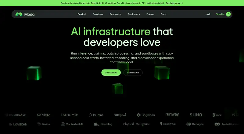 Modal's own site