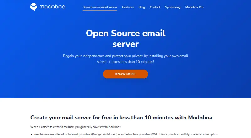 Modoboa's own site