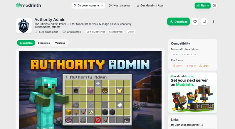 Authority Admin's own site