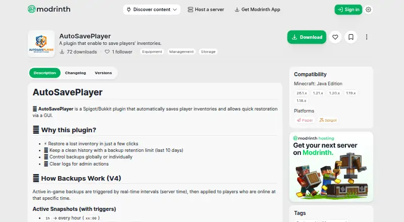 AutoSavePlayer's own site