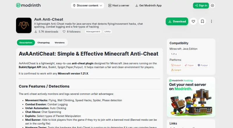 AvA Anti-Cheat's own site