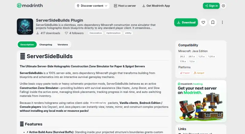 ServerSideBuilds's own site