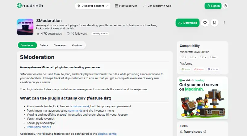 SModeration's own site