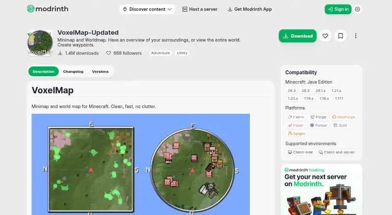 VoxelMap's own site