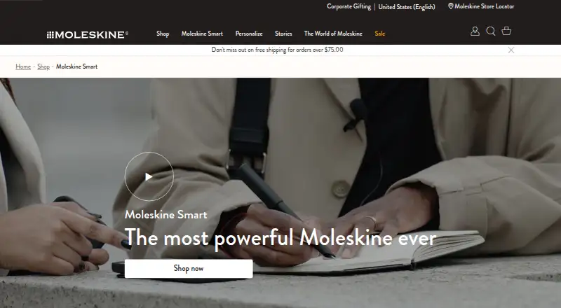 Moleskine Notes's own site