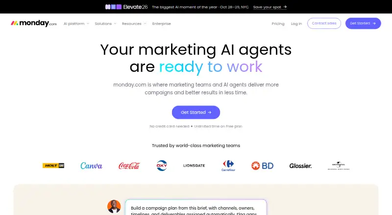 monday work management's own site