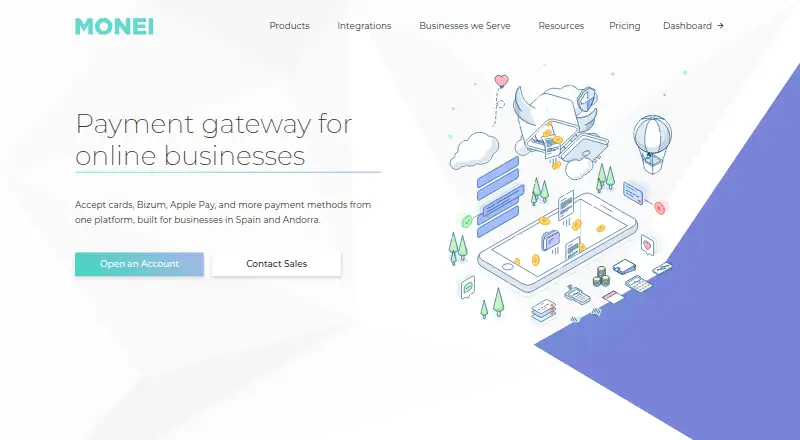 MONEI's own site
